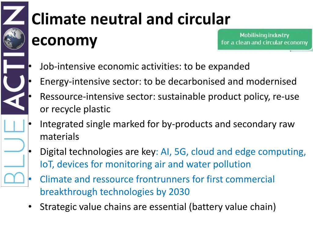 climate neutral and circular economy
