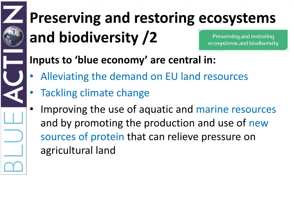 preserving and restoring ecosystems 1