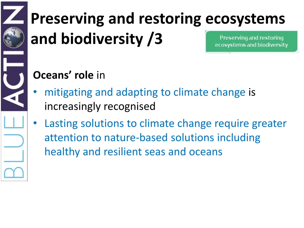 preserving and restoring ecosystems 2