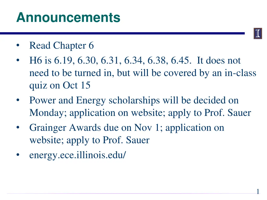 announcements