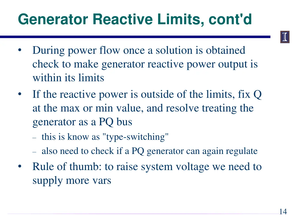 generator reactive limits cont d
