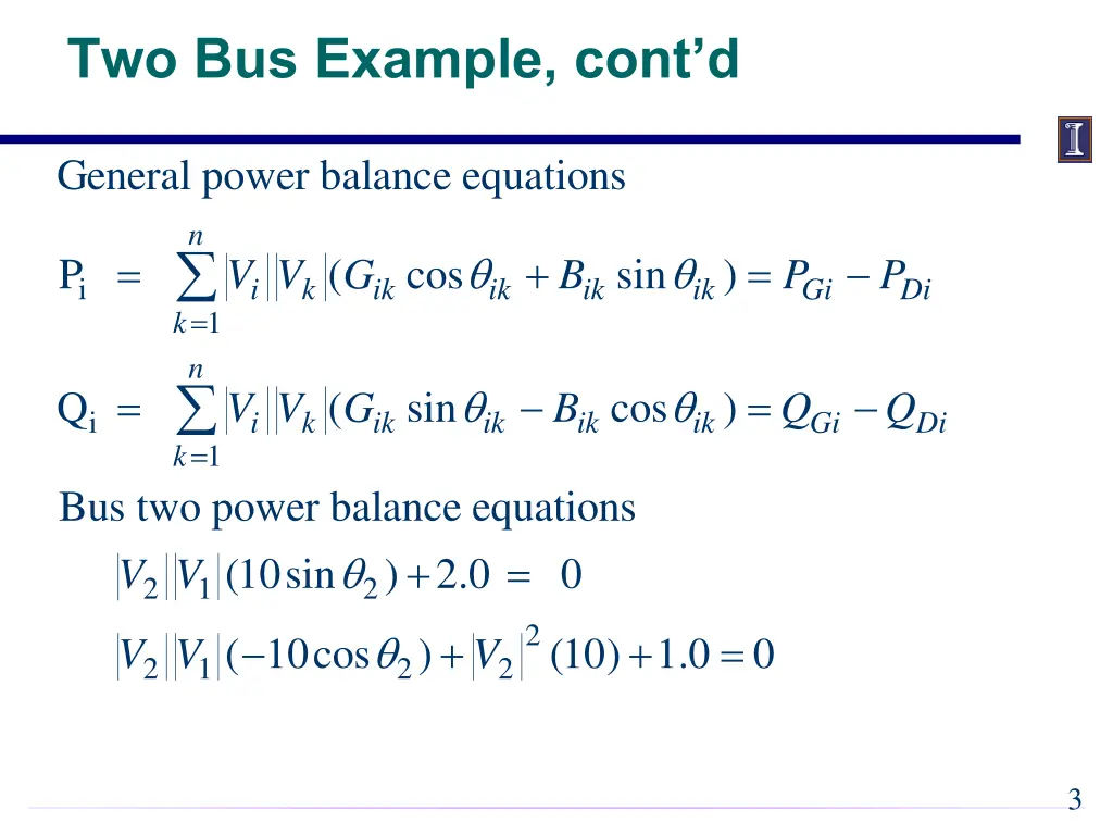 two bus example cont d