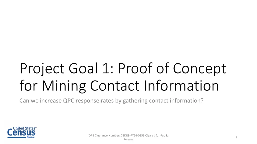 project goal 1 proof of concept for mining