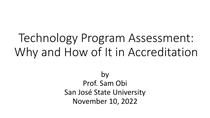 technology program assessment