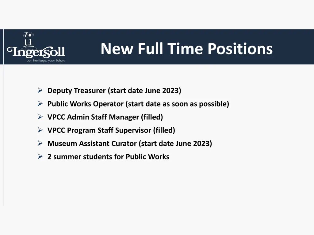 new full time positions