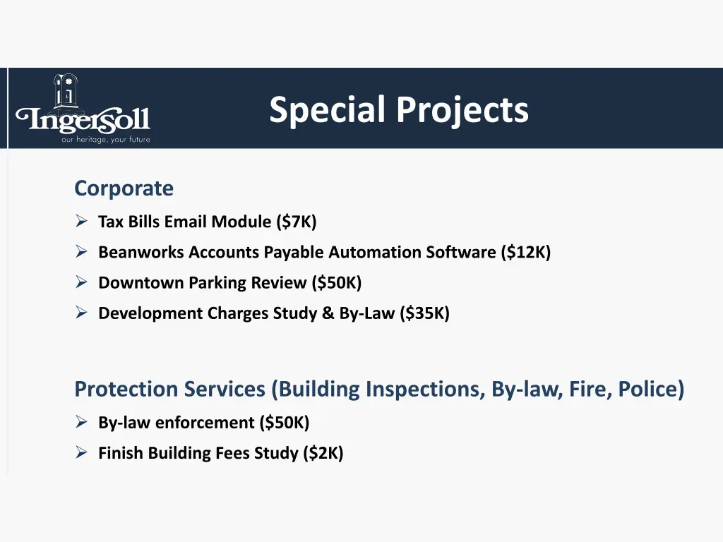 special projects