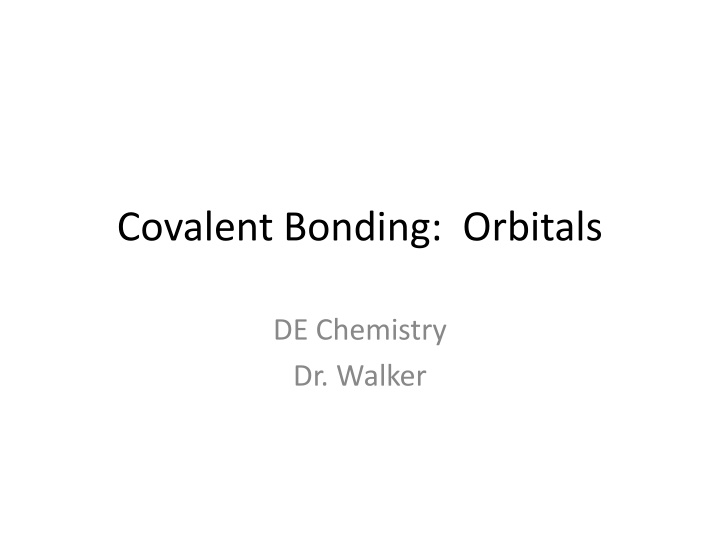 covalent bonding orbitals