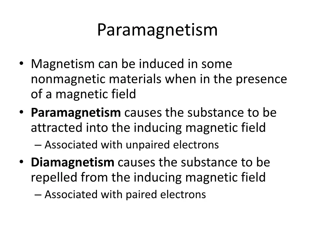 paramagnetism