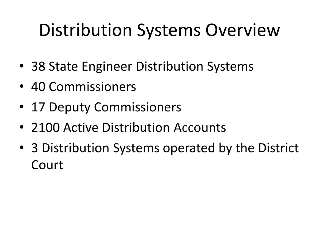 distribution systems overview