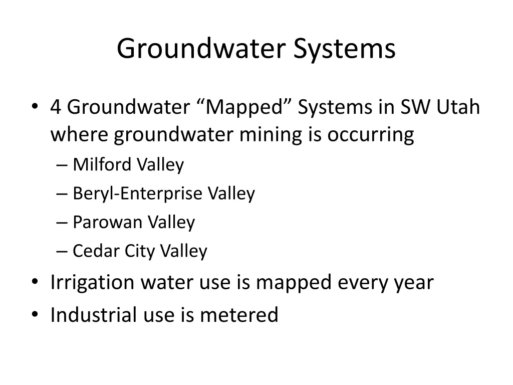 groundwater systems