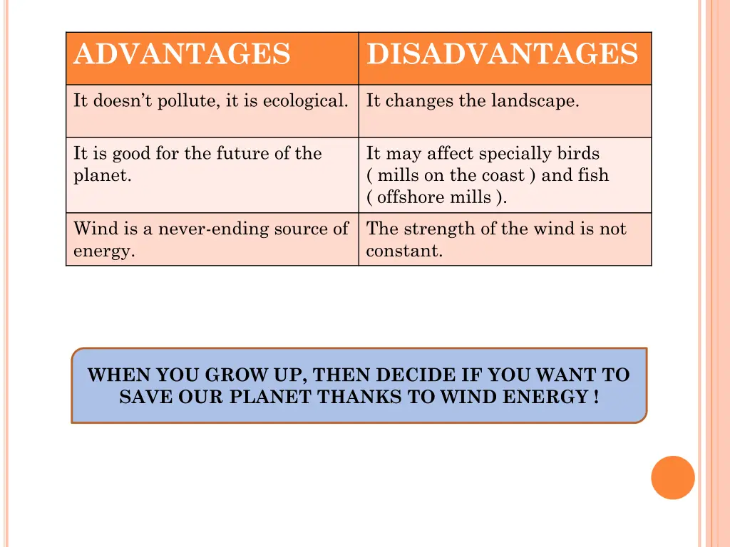 advantages