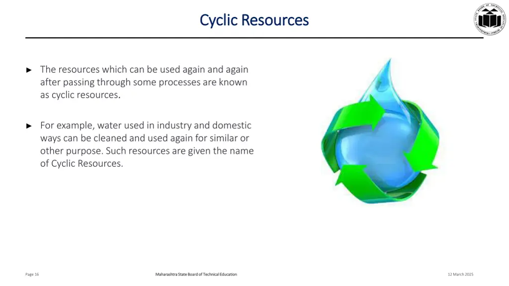 cyclic resources cyclic resources