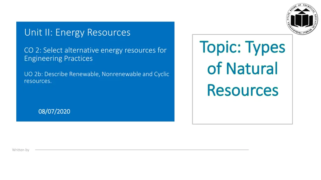 unit ii energy resources