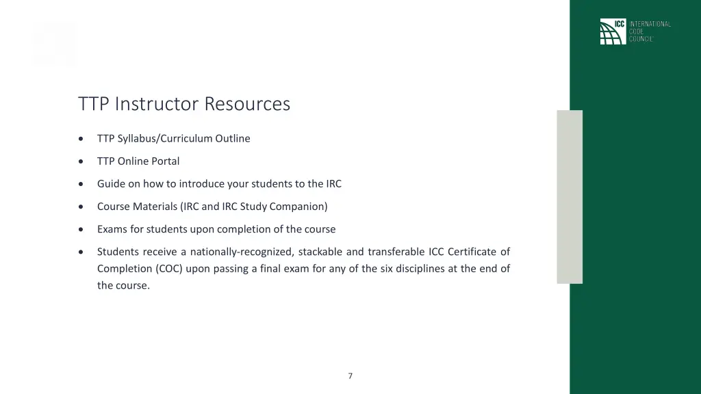 ttp instructor resources