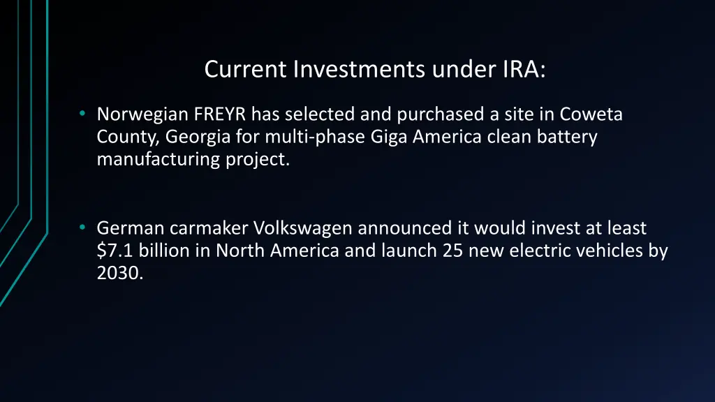 current investments under ira