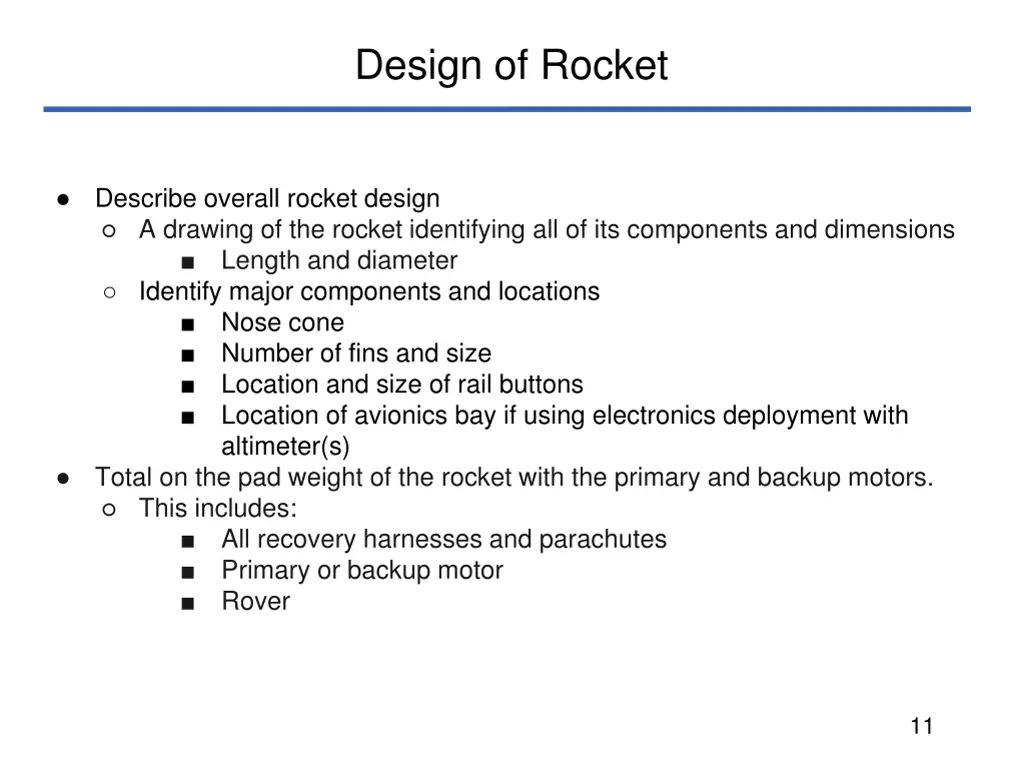 design of rocket