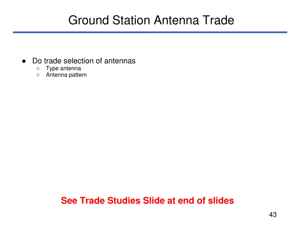 ground station antenna trade