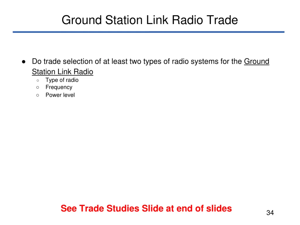ground station link radio trade