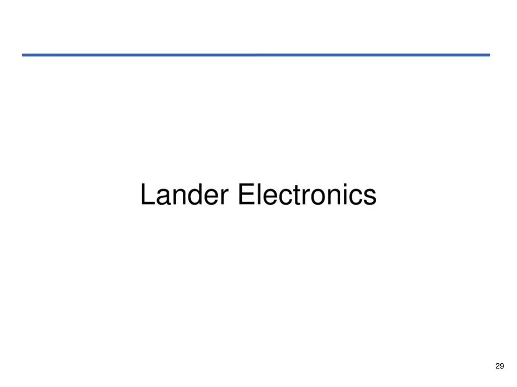 lander electronics