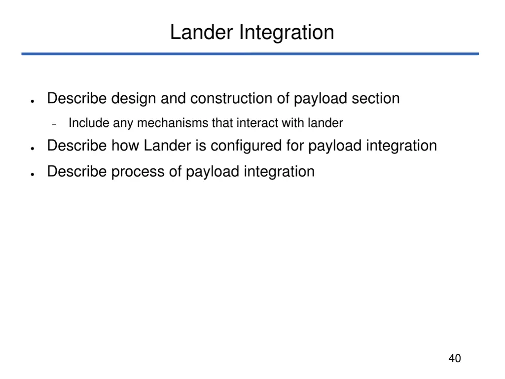 lander integration