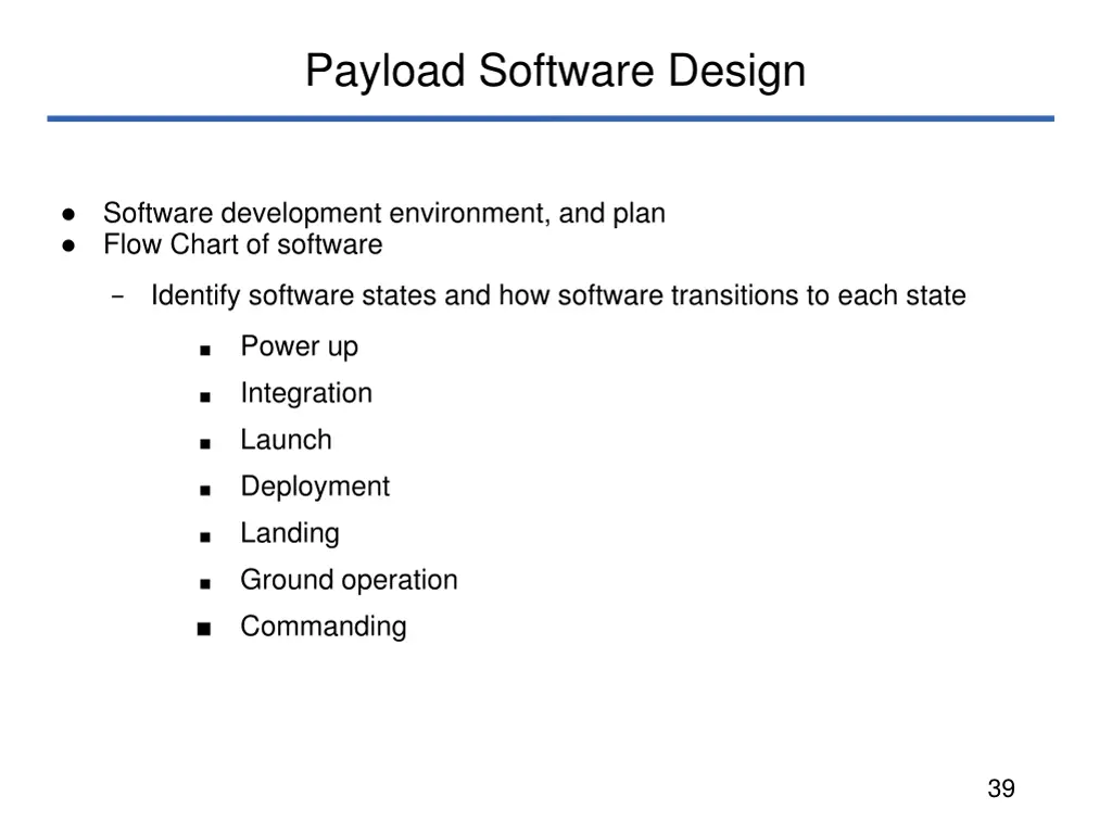payload software design