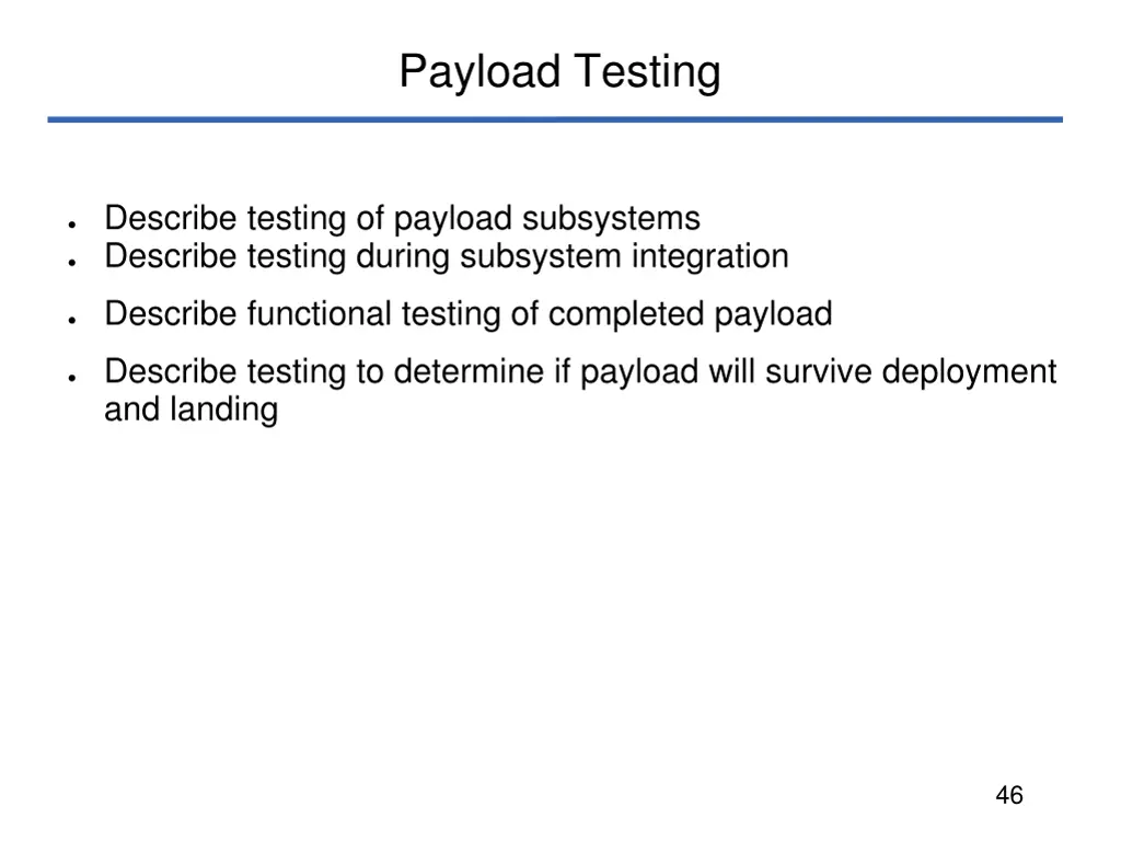 payload testing
