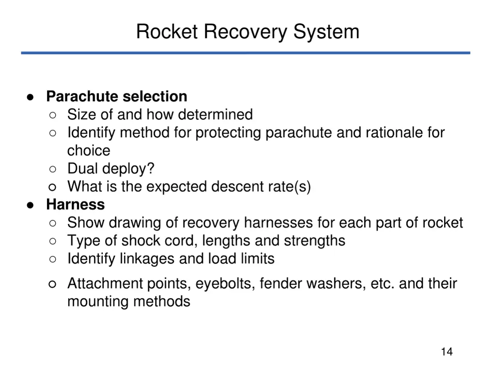 rocket recovery system