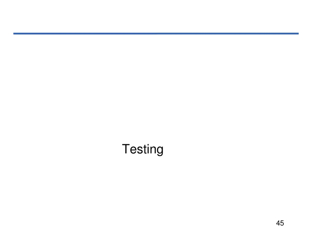 testing
