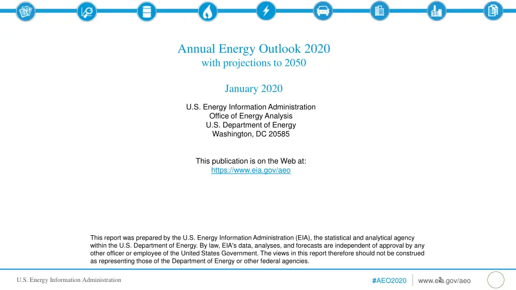annual energy outlook 2020 with projections 1
