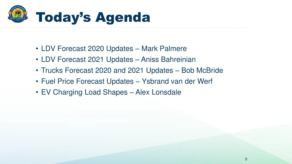 today s agenda