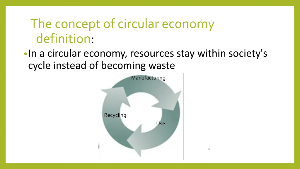 the concept of circular economy definition