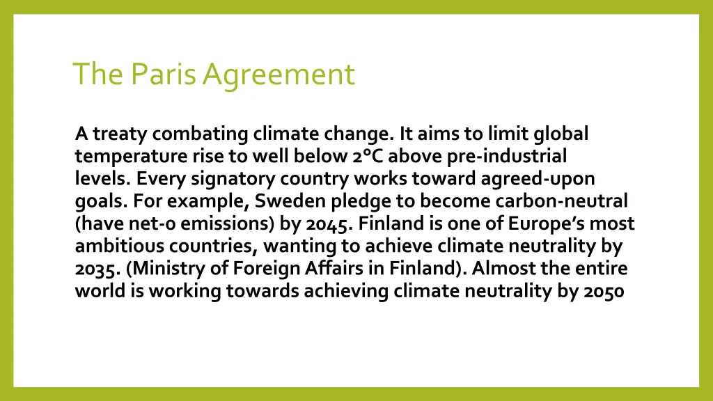 the paris agreement