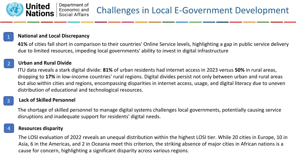 challenges in local e government development