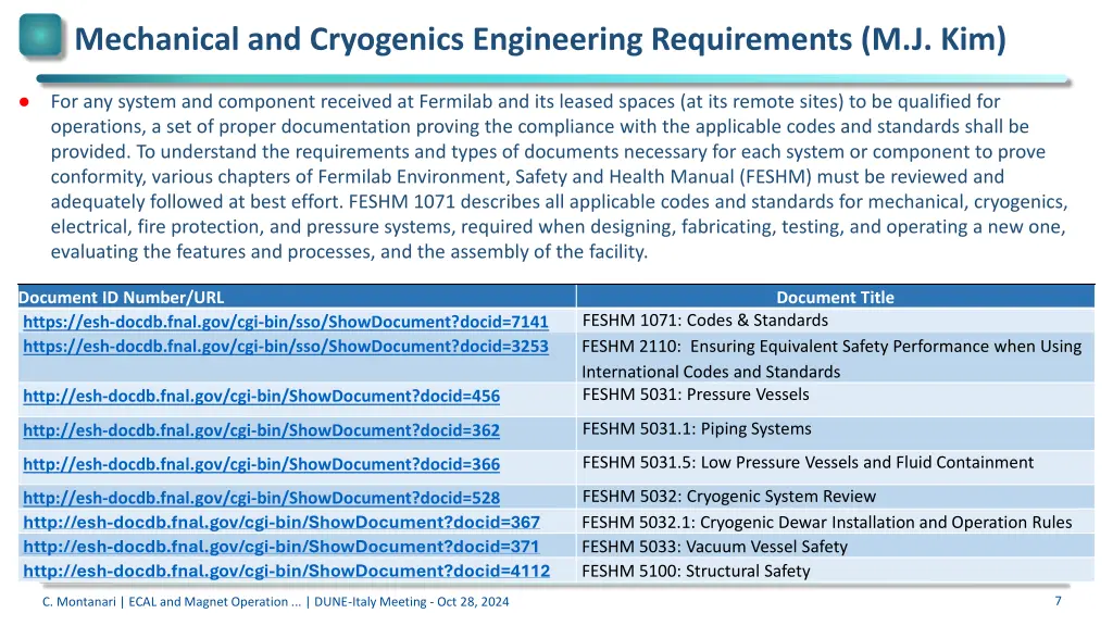 mechanical and cryogenics engineering
