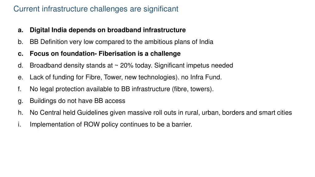 current infrastructure challenges are significant