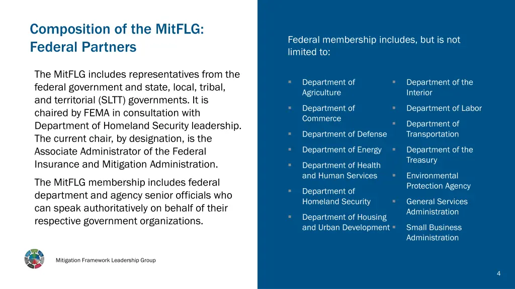 composition of the mitflg federal partners