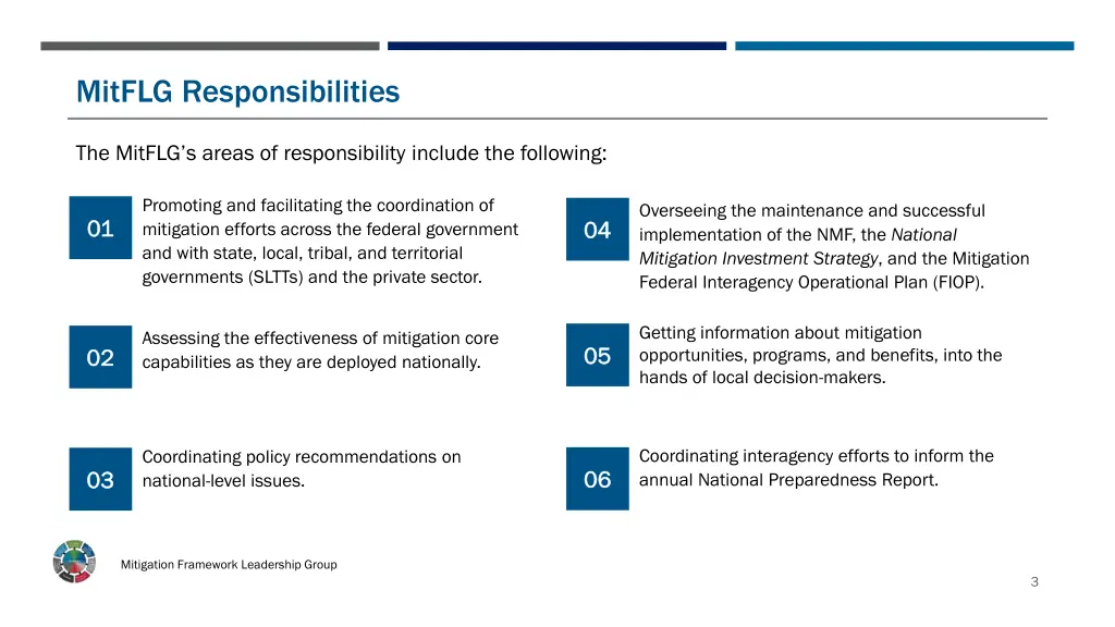 mitflg responsibilities