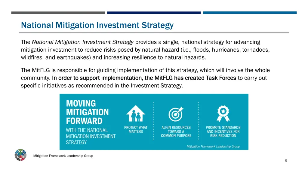 national mitigation investment strategy 1