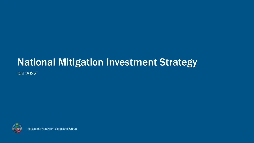 national mitigation investment strategy
