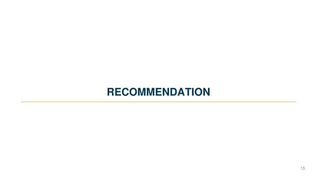 recommendation