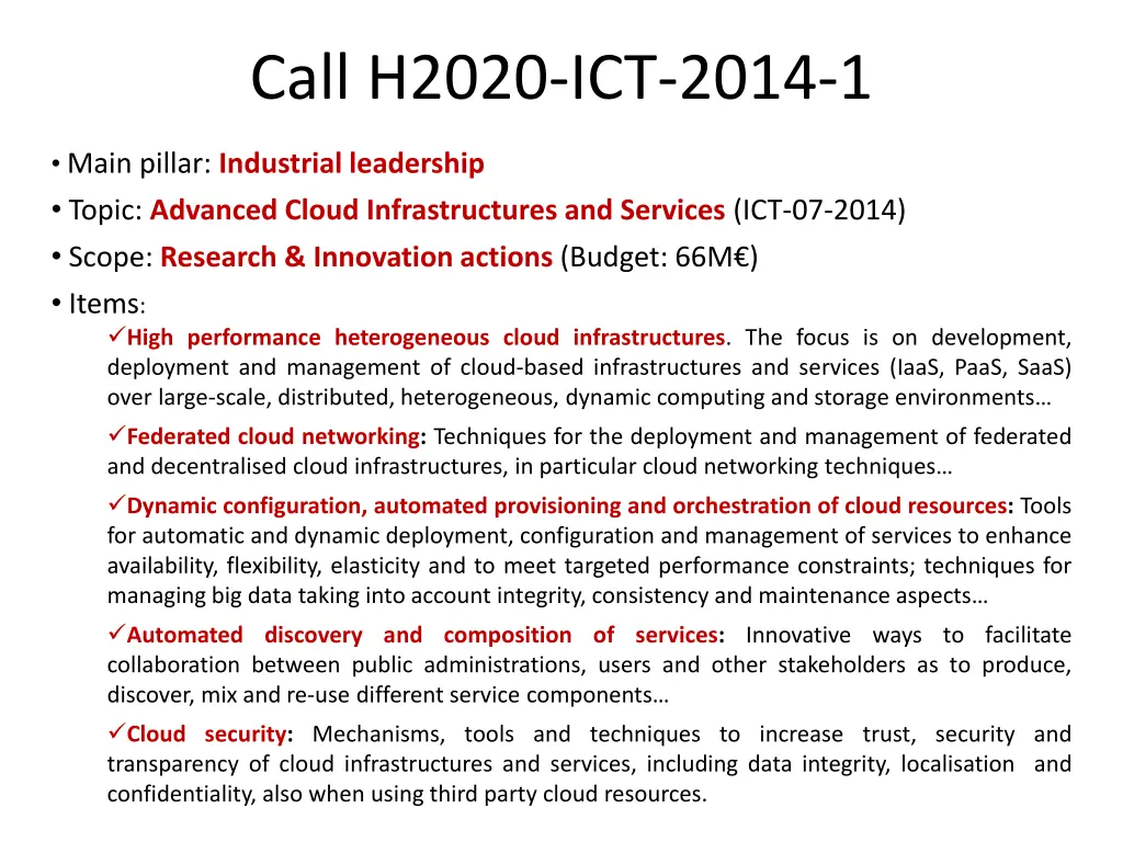 call h2020 ict 2014 1