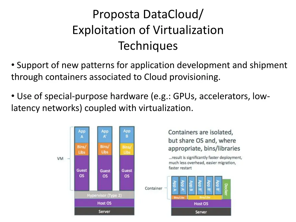 proposta datacloud exploitation of virtualization
