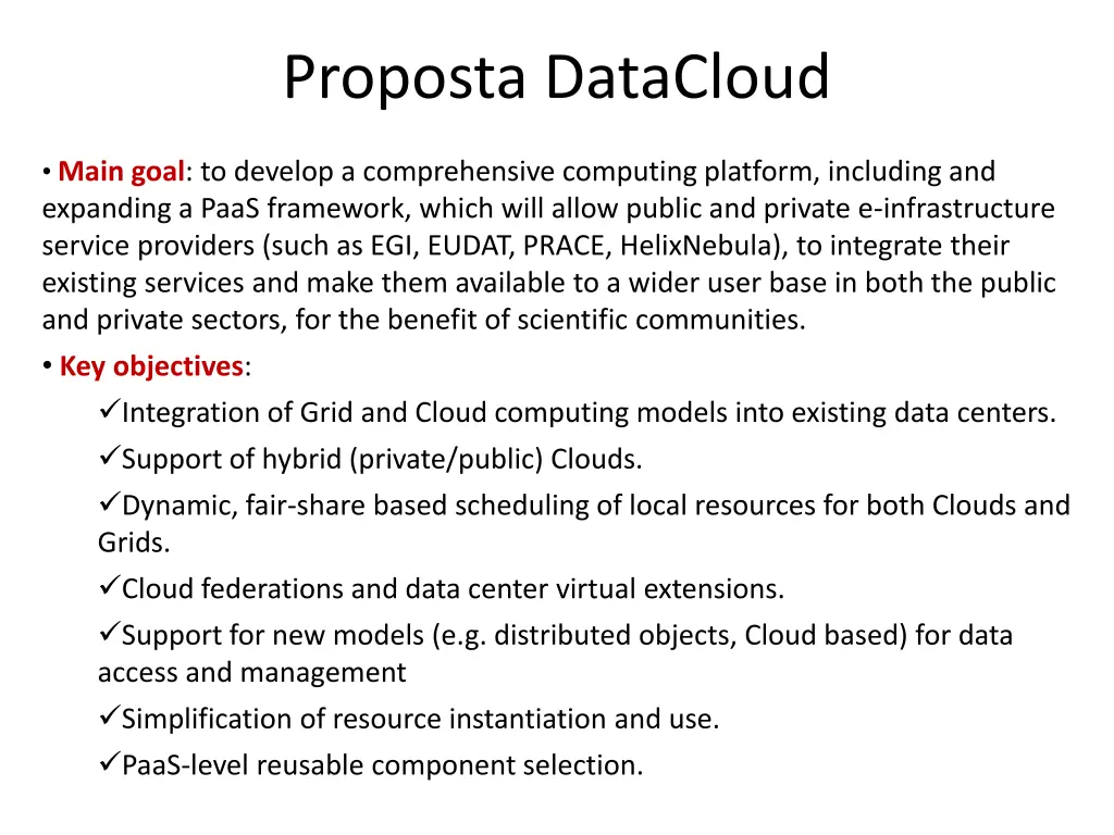 proposta datacloud