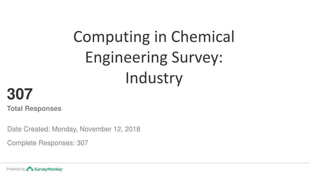 computing in chemical engineering survey industry