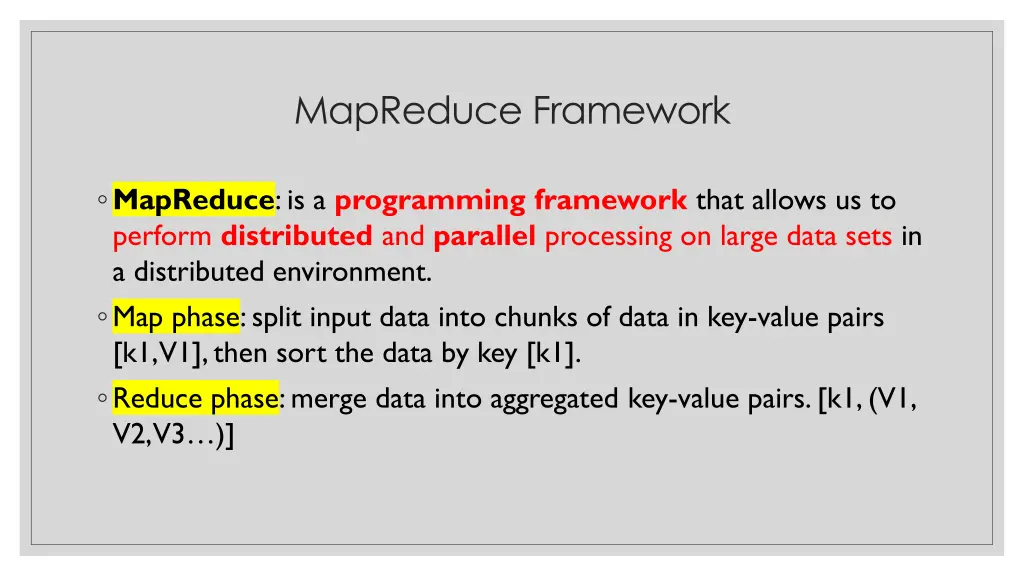 mapreduce framework