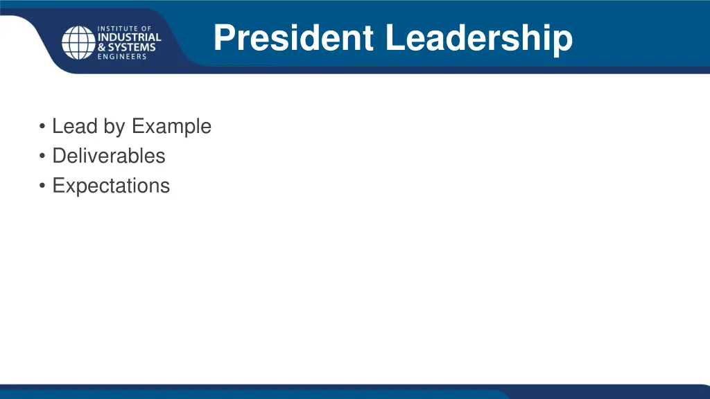 president leadership