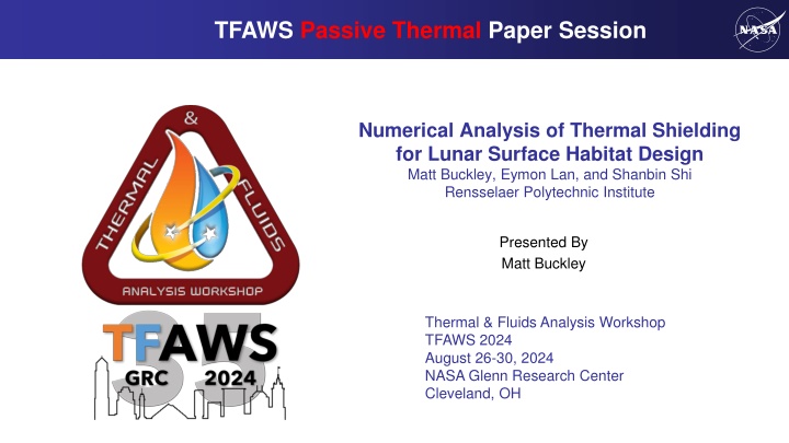 tfaws passive thermal paper session