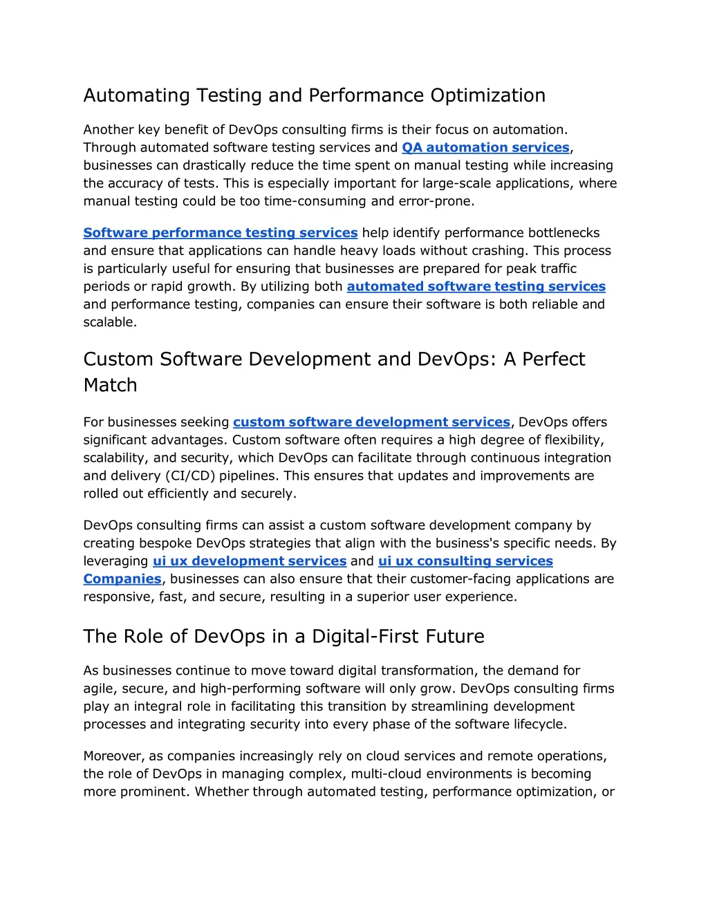 automating testing and performance optimization