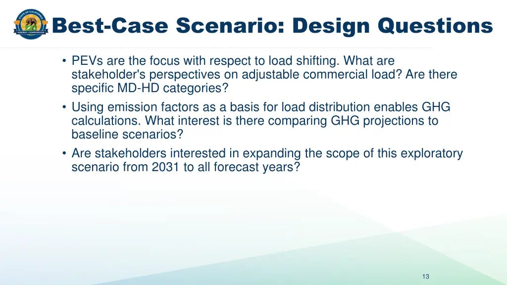 best case scenario design questions
