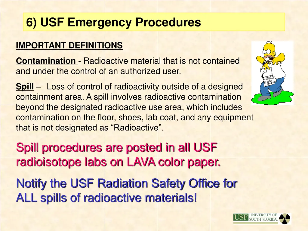 6 usf emergency procedures